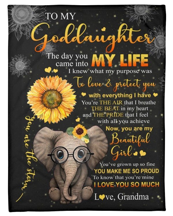 Elephant Lovely Message From Grandma Gifts For Granddaughters Blanket