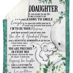 Elephant Lovely Message From Mamaw Gifts For Granddaughters Blanket