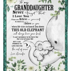 Eleplant Grandpa Hopes Granddaughter To Always Believe In Herself Blanket