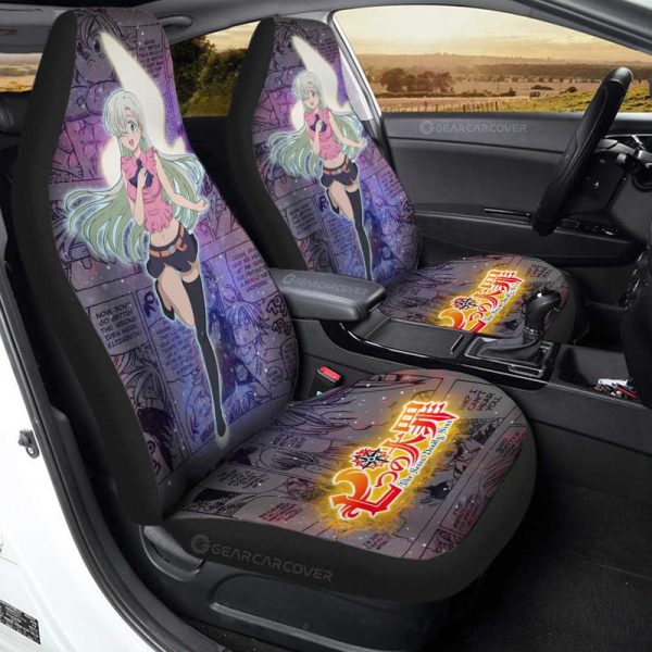 Elizabeth Liones Car Seat Covers Custom Galaxy Manga Style