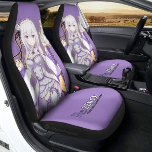 Emilia Car Seat Covers Custom Re:Zero Anime