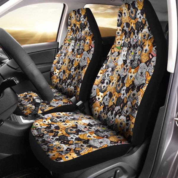 Emotional Faces Dog Car Seat Covers Custom Cute Dog Car Accessories