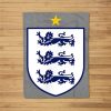 England Three Heraldic Lions Crest Soccer Football Fleece Blanket