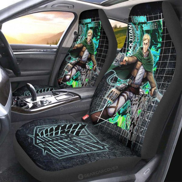 Erwin Smith Car Seat Covers Custom Attack On Titan Car Accessories