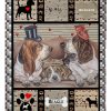 Family Beagle Love Blanket