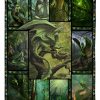 Fantasy Dragon Green In The Forest Blanket