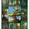 Fantasy Tree And House Blanket