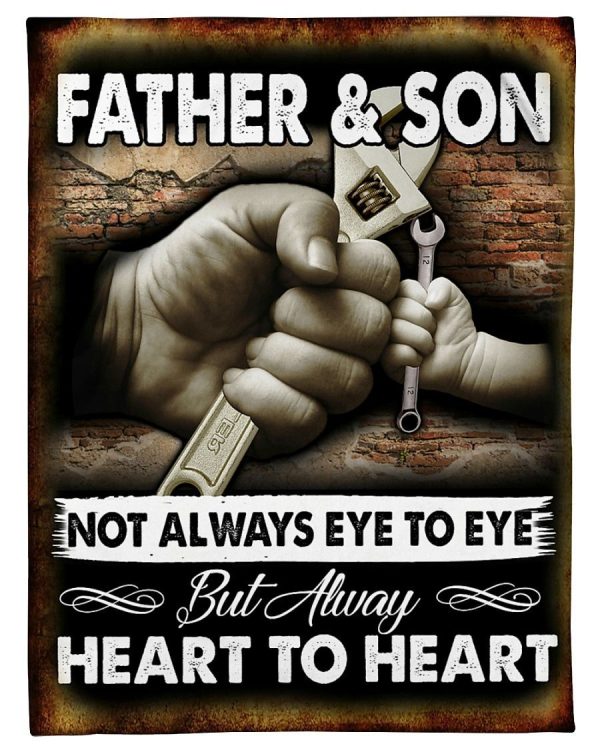 Father And Son Always Heart To Heart Blanket