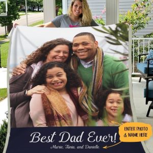 Father  – Best Dad Ever Customized Blanket