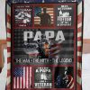 Father  – I’M A Dad A Papa And A Veteran Nothings Scares Me Blanket