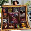 February Girl God Designed Created Blesses Me Black Queen Quilt Blanket Christmas Gift Ideas