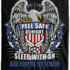 Feel Safe At Night Sleep With An Air Force Veteran Cozy Plush Fleece Blanket – 60×80