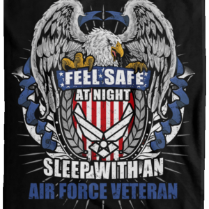 Feel Safe At Night Sleep With An Air Force Veteran Cozy Plush Fleece Blanket – 60×80