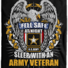 Feel Safe At Night Sleep With An Army Veteran Cozy Plush Fleece Blanket – 60×80