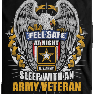 Feel Safe At Night Sleep With An Army Veteran Cozy Plush Fleece Blanket – 60×80