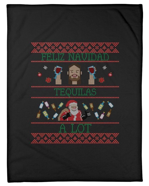 Feliz Navidad Tequila A Lot Christmas Blanket