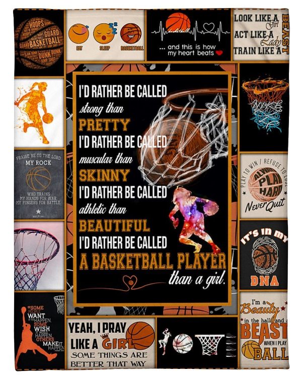 Female Basketball Player Blanket