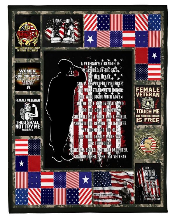 Female Veterans Strength Blanket