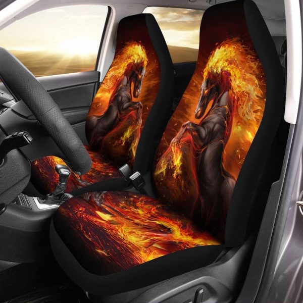 Fire Horse Car Seat Covers Custom Animal Car Accessories