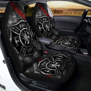 Firefighter Car Seat Covers Custom Thin Red Line Car Accessories Firefighter Gifts