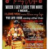 Firefighter My Wife I Love You More Blanket