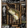 Fishing Fishing Dad Blanket