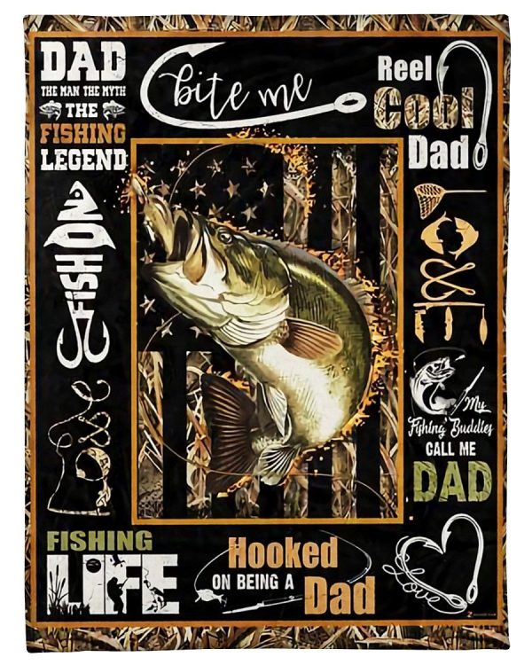 Fishing Fishing Dad Blanket