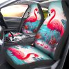 Flamingo Mixed Floral Car Seat Covers Custom Car Accessories