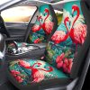 Flamingo Mixed Floral Car Seat Covers Custom Car Accessories