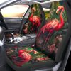 Flamingo Mixed Floral Car Seat Covers Custom Car Accessories