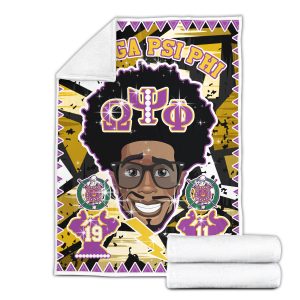 Fleece Blanket Omega Psi Phi 03