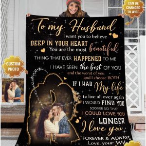 Fleece Usa Blanket Personalized Wedding Anniversary Gifts Photo Gifts To My Husband To My Wife