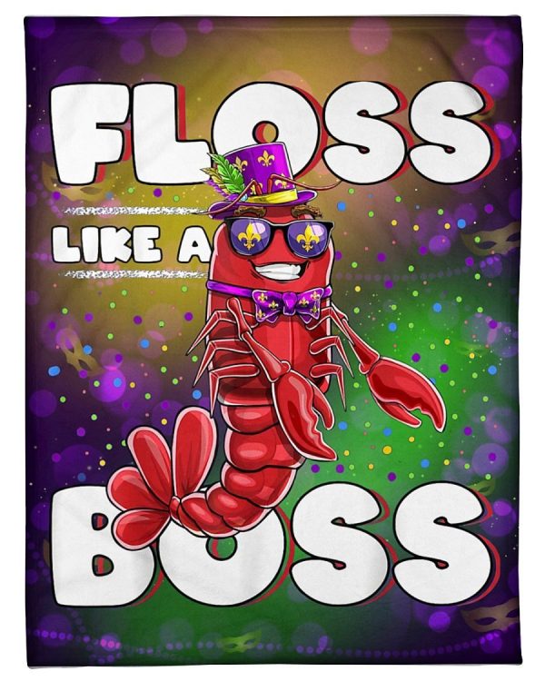 Floss Like A Boss Cool Crawfish Blanket