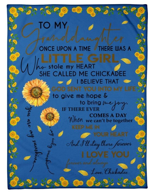 Flower Lovely Message From Chickadee Gifts For Granddaughters Blanket