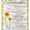 Flower Lovely Message From Grandma Gifts For Granddaughters Blanket