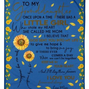 Flower Lovely Message From Mom Gifts For Granddaughters Blanket