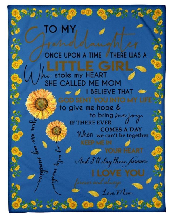 Flower Lovely Message From Mom Gifts For Granddaughters Blanket