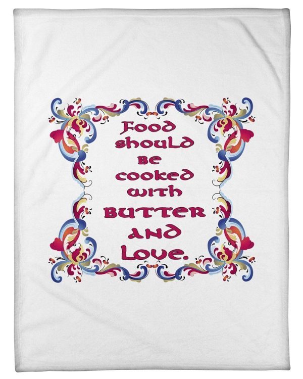 Food Butter And Love Gift For Wife White Blanket