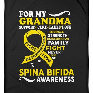 For My Grandma Support Cure Faith Hope Spina Bifida Awareness Blanket