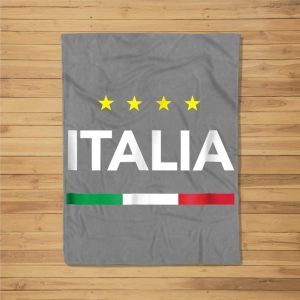 Forza Azzurri Italian Football Soccer Fleece Blanket