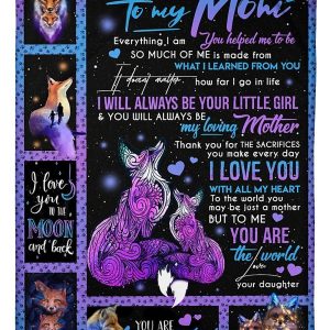 Fox  Gift For Mom You Are The World Blanket