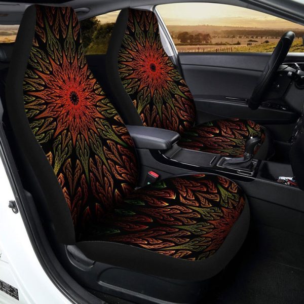 Fractal Mandala Car Seat Covers Custom Mandala Car Accessories