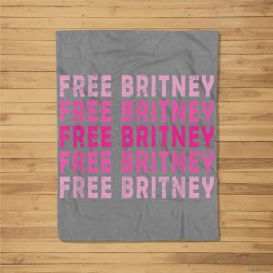 Free Britney Hashtag Vintage Graphic Pop Culture Gift Fleece Blanket