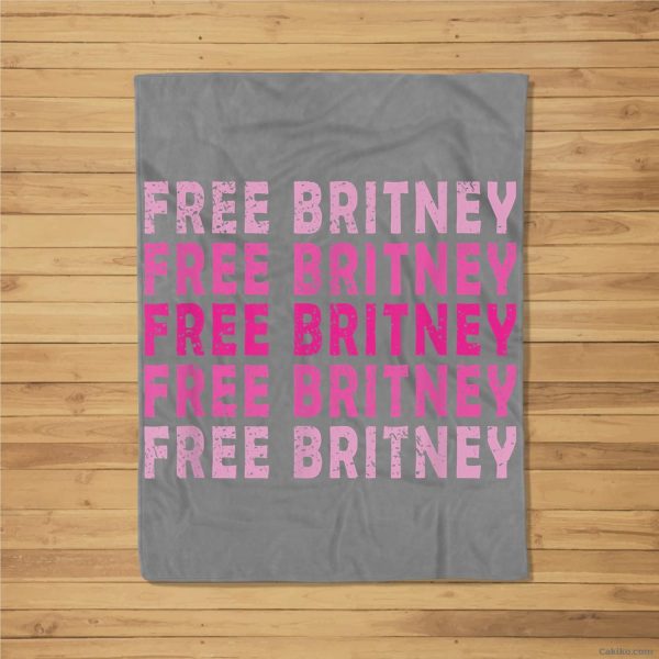 Free Britney Hashtag Vintage Graphic Pop Culture Gift Fleece Blanket