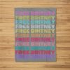 Free Britney Retro Rainbow Vintage Distressed Fleece Blanket