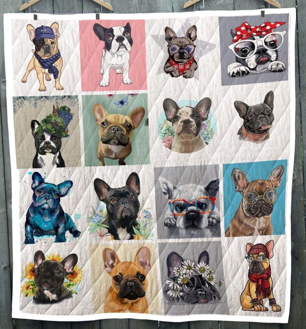 French Bulldog C1 Awesome Quilt Blanket