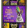 French Bulldog Mardi Gras Blanket