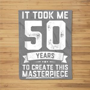 Funny 50 Years Old Joke 50Th Birthday Gag Gift Idea Fleece Blanket