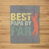 Funny Best Papa By Par Father’S Day Golf Gift Grandpa Fleece Blanket