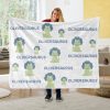 Funny Dinosaur Custom Text Name Blanket